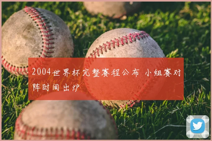 2004世界杯完整赛程公布 小组赛对阵时间出炉
