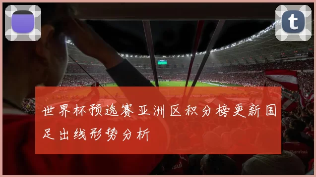 世界杯预选赛亚洲区积分榜更新国足出线形势分析